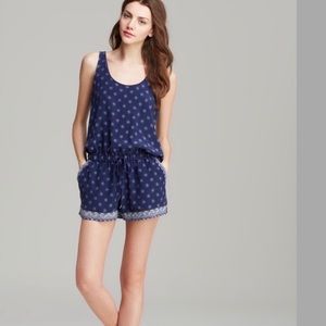 Joie silk shorts romper